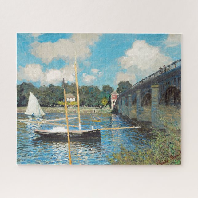 Claude Monet The Bridge bei Argenteuil (1874) Puzzle (Horizontal)