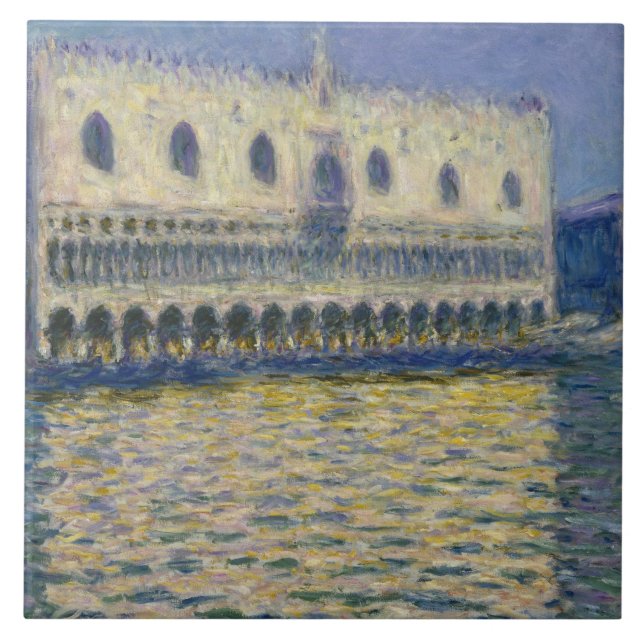 Claude Monet - The Doges Palace Fliese (Vorderseite)