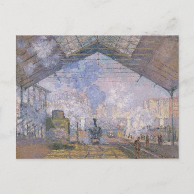 Claude Monet| The Gare St. Lazare, 1877 Postkarte (Vorderseite)