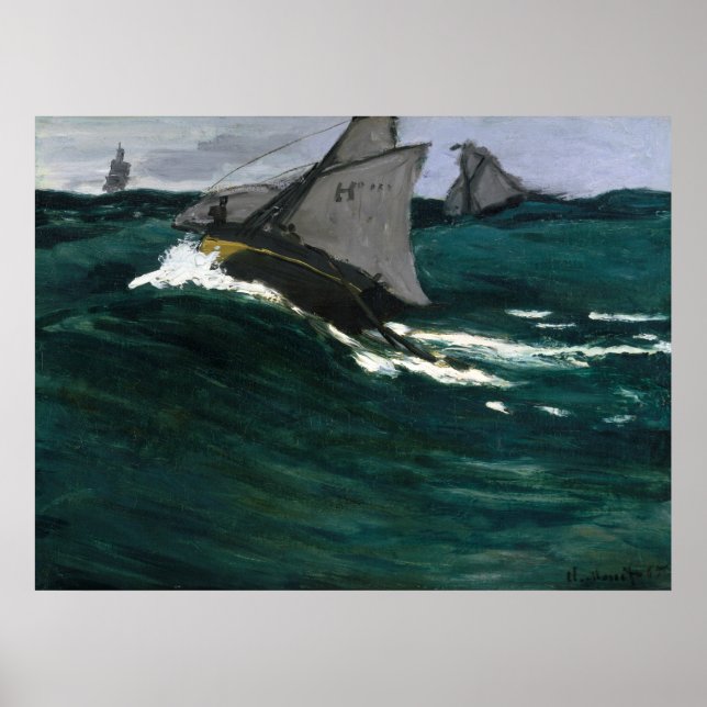 Claude Monet The Green Wave Poster (Vorne)