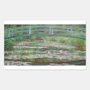 Claude Monet - The Japanese Footbridge Rechteckiger Aufkleber