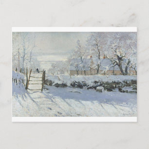 Claude Monet - The Magpie Classic Gemälde Postkarte