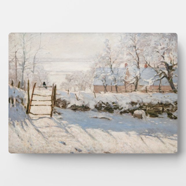 Claude Monet - The Magpie Fotoplatte (Vorderseite)