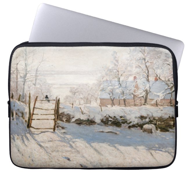 Claude Monet - The Magpie Laptopschutzhülle (Vorderseite)