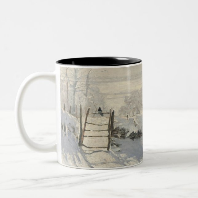 Claude Monet - The Magpie Zweifarbige Tasse (Links)