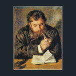 Claude Monet (The Reader) by Renoir Postkarte<br><div class="desc">Pierre Auguste-Renoir's famous portrait painting of Claude Monet (The Reader).</div>