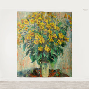 Claude Monet - Topinambur-Blumen Wandteppich
