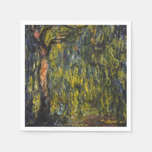 Claude Monet Trauerweide Impressionistische Kunst Serviette
