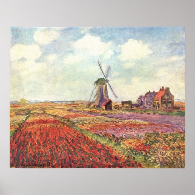 Claude Monet - Tulip Felder in Holland - 1886 Poster (Vorne)