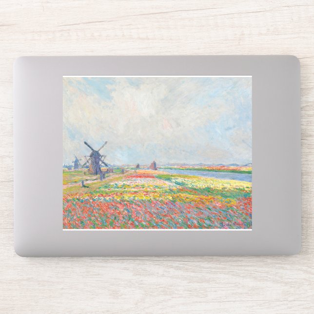 Claude Monet - Tulip Fields bei Den Haag Aufkleber (Computer)
