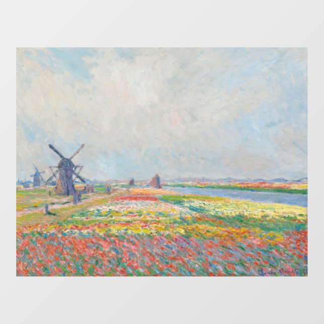 Claude Monet - Tulip Fields bei Den Haag Fensteraufkleber (Blatt)