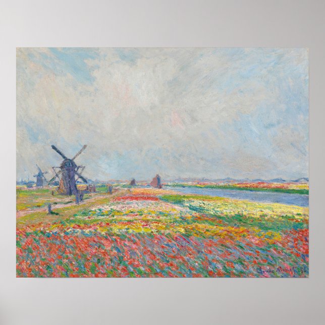 Claude Monet - Tulip Fields bei Den Haag Poster (Vorne)