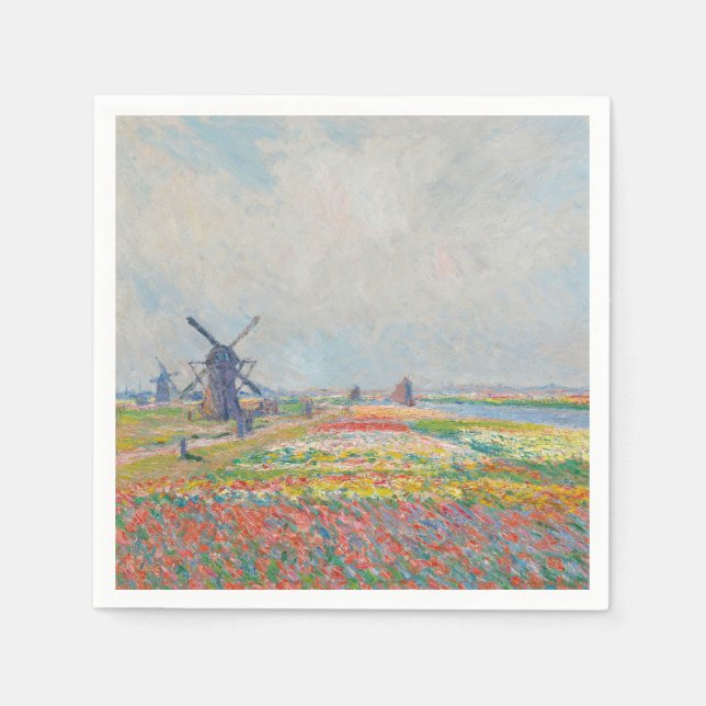 Claude Monet - Tulip Fields bei Den Haag Serviette (Vorderseite)