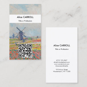 Claude Monet - Tulip Fields, Den Haag - QR-Code Visitenkarte