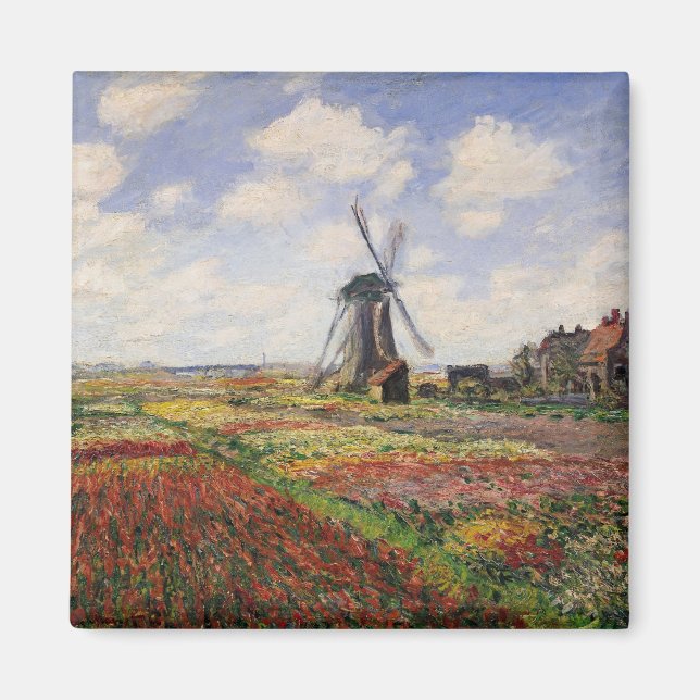 Claude Monet | Tulip Fields Rijnsburg Windmill Magnet (Vorne)