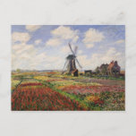 Claude Monet | Tulip Fields Rijnsburg Windmill Postkarte<br><div class="desc">Tulip Fields mit der Windmühle Rijnsburg,  1886 | von Claude Monet | Art Location: Museo d'Orsay,  Paris,  Frankreich | Französische Künstler | Image Collection number: XIR37019</div>