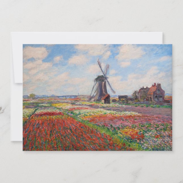 Claude Monet - Tulpenfeld in Holland Dankeskarte (Vorderseite)