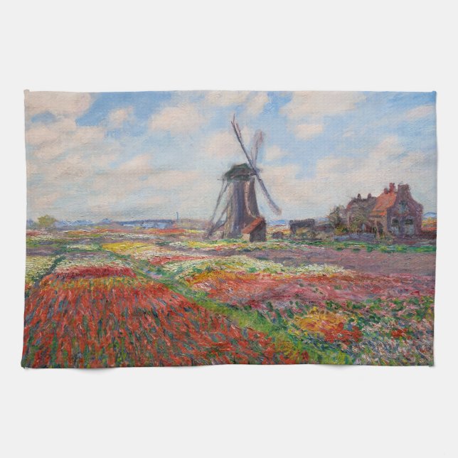Claude Monet - Tulpenfeld in Holland Geschirrtuch (Horizontal)