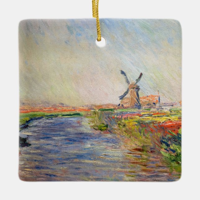 Claude Monet - Tulpenfeld in Holland Keramikornament (Vorderseite)