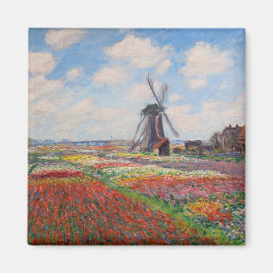Claude Monet - Tulpenfeld in Holland Magnet