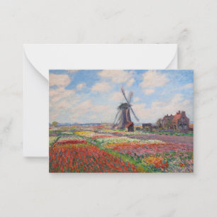 Claude Monet - Tulpenfeld in Holland Mitteilungskarte