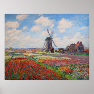Claude Monet - Tulpenfeld in Holland Poster