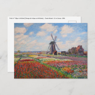 Claude Monet - Tulpenfeld in Holland Postkarte