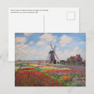 Claude Monet - Tulpenfeld in Holland Postkarte