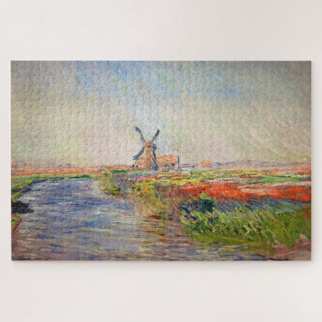 Claude Monet - Tulpenfeld in Holland Puzzle (Horizontal)