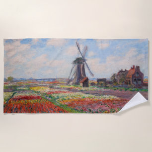 Claude Monet - Tulpenfeld in Holland Strandtuch