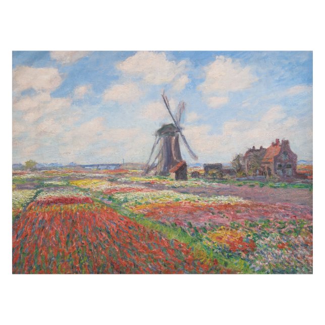 Claude Monet - Tulpenfeld in Holland Tischdecke (Vorderseite (Horizontal))