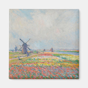 Claude Monet - Tulpenfelder in der Nähe von Den Ha Magnet
