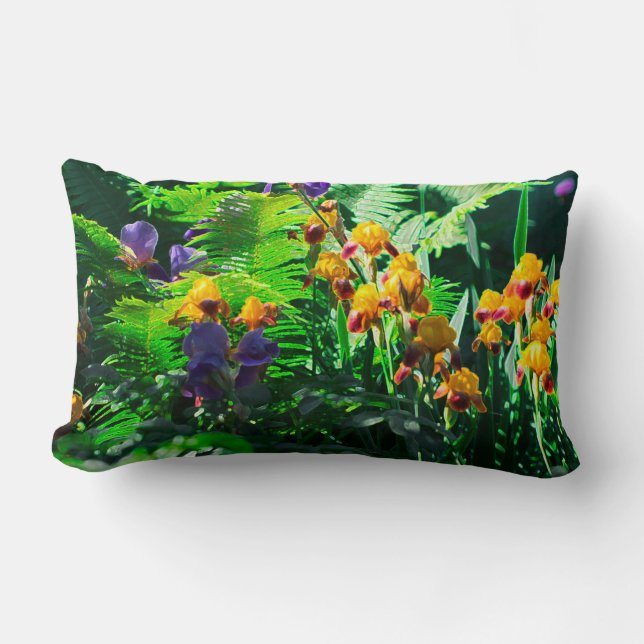 Claude Monet Typ Stilgarten Iris Lendenkissen (Vorderseite)