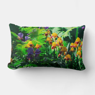 Claude Monet Typ Stilisierter Garten Iris Lendenkissen