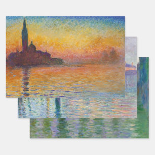 Claude Monet - Venedig Meisterwerke Auswahl  Geschenkpapier Set