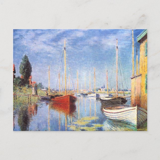 Claude Monet: Vergnügungsdampfer in Argenteuil Postkarte (Vorderseite)
