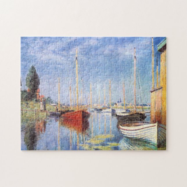 Claude Monet: Vergnügungsdampfer in Argenteuil Puzzle (Horizontal)