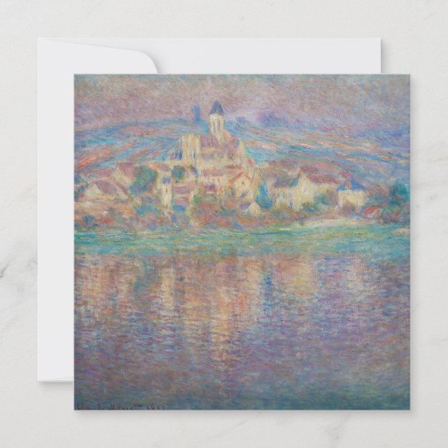 Claude Monet - Vetheuil, Sunset Einladung (Vorderseite)