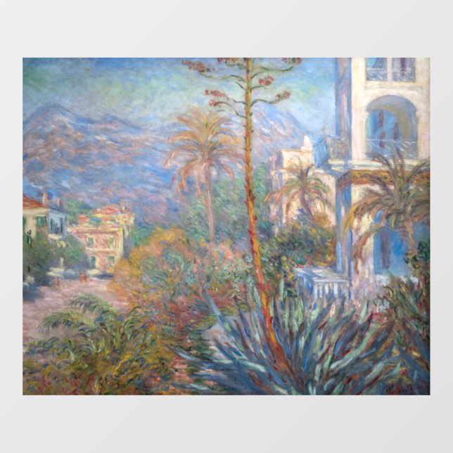 Claude Monet - Villas in Bordighera Fensteraufkleber (Blatt)