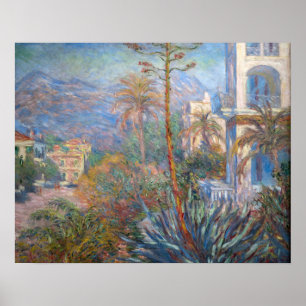 Claude Monet - Villen in Bordighera Poster