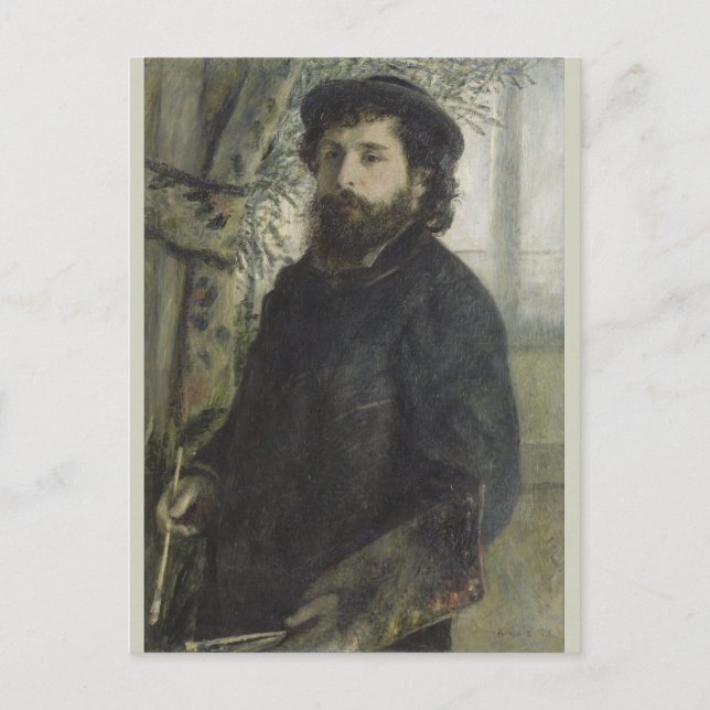 Claude Monet von Pierre-Auguste Renoir Postkarte (Vorderseite)