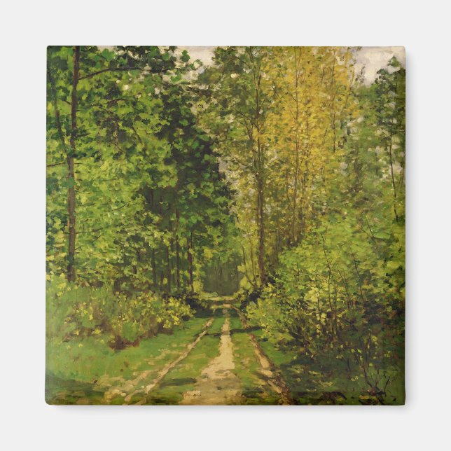 Claude Monet | Waldweg Magnet (Vorne)