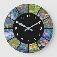 Claude Monet Wall Clock Water Lilies Gemälde