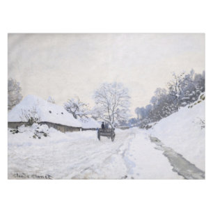Claude Monet - Warte auf der Snowy Road bei Honfle Tischdecke