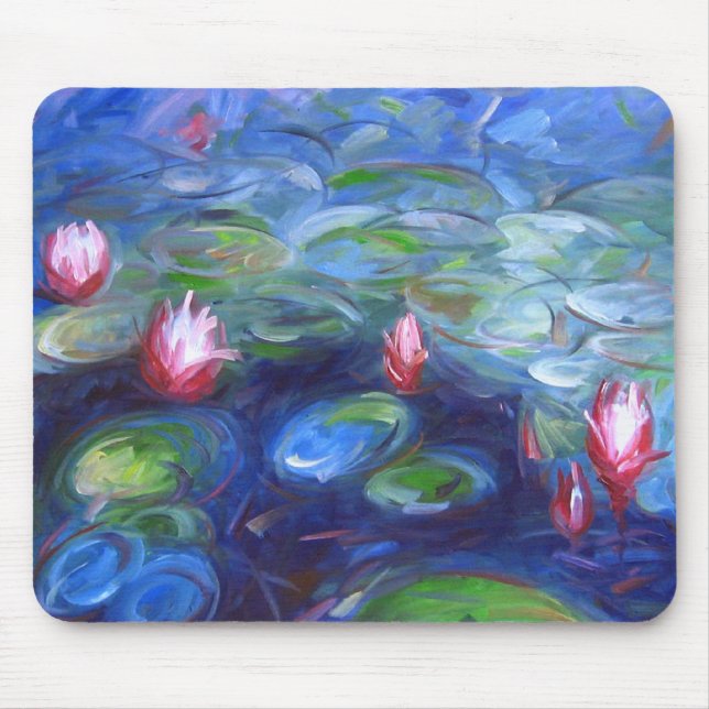 Claude Monet: Wasser-Lilien 2 Mousepad (Vorne)