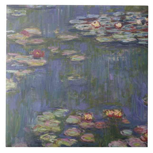 Claude Monet - Wasser-Lilien Fliese (Vorderseite)