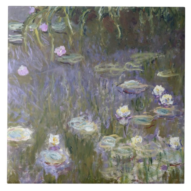 Claude Monet - Wasser-Lilien Fliese (Vorderseite)