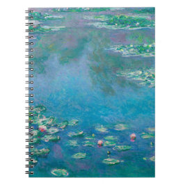 Claude Monet. Wasser Lilien. Französischer Impress Notizblock