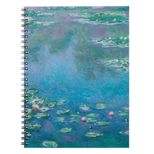 Claude Monet. Wasser Lilien. Französischer Impress Notizblock (Vorderseite)