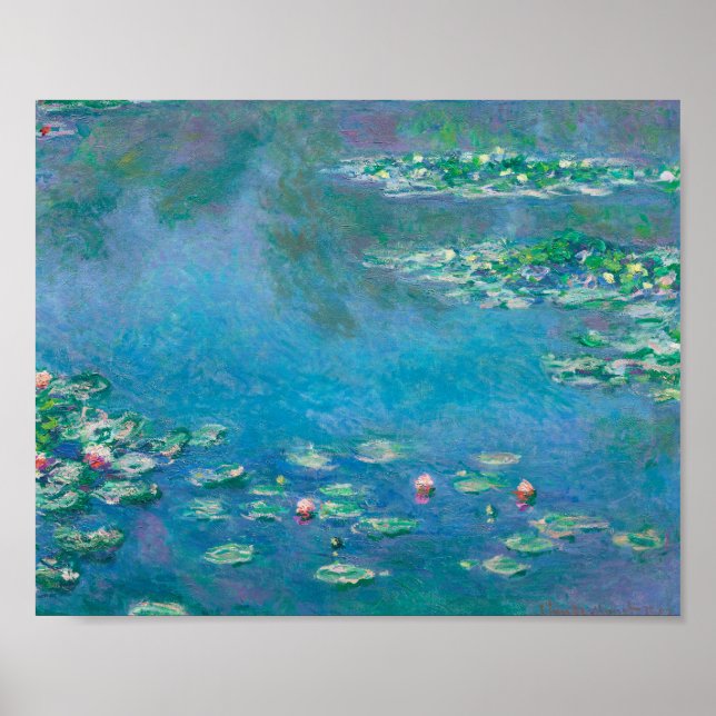Claude Monet. Wasser Lilien. Französischer Impress Poster (Vorne)